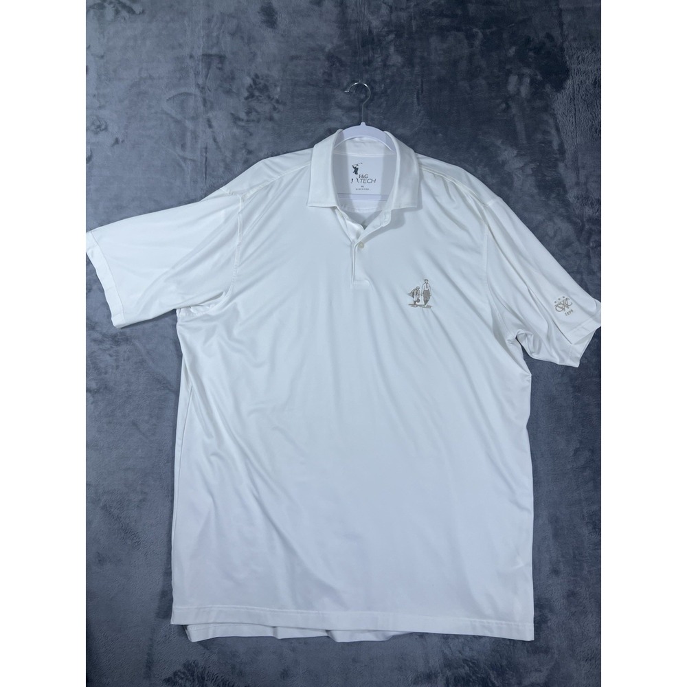 F&G Tech Mens XL White Golf Polo Shirt CWC 1896 Embroidered Performanc Short Slv